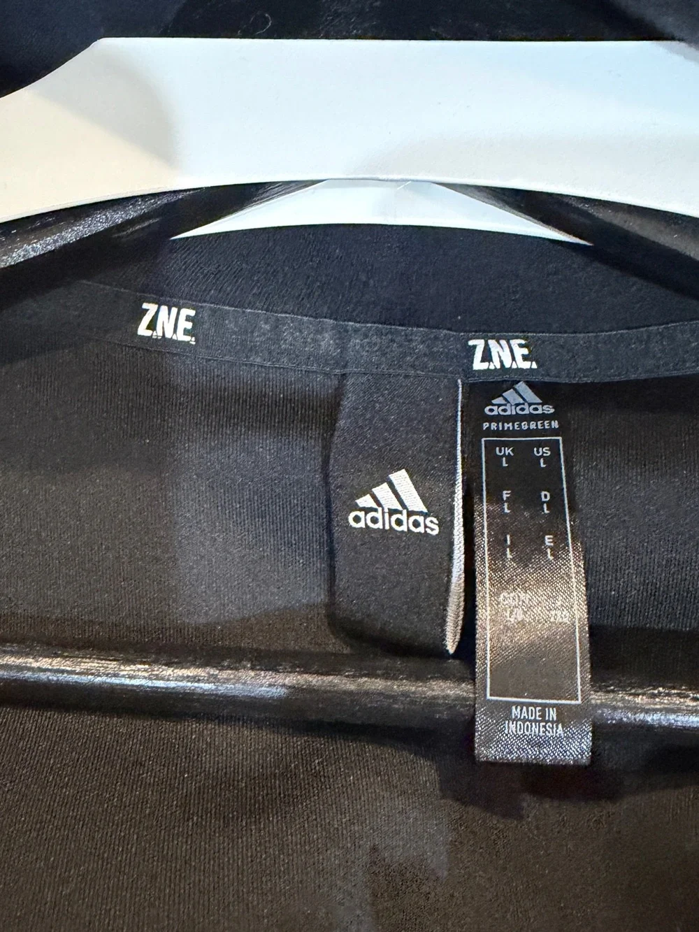 adidas Black Jacket with White Shoulder Stripes